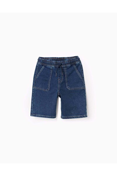 Ziddy SHORTS KNIT DENIM, DARK BLUE DENIM, 6/7