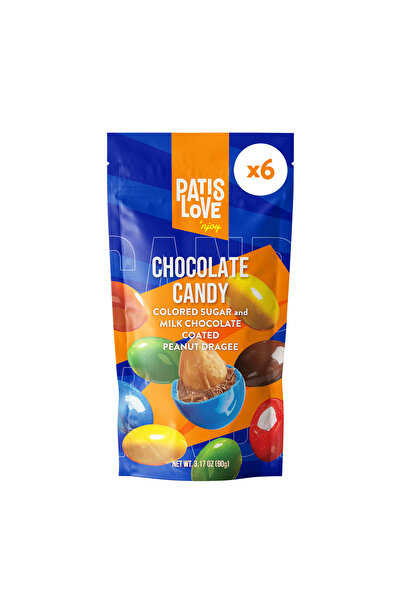 Patiswiss Patislove Renkli Şeker Kaplı Sütlü Çikolatalı Bütün Yer Fıstığı Dra...