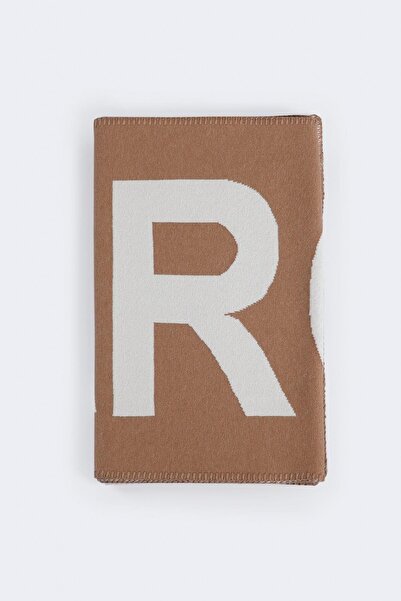 Ferraro Camel/Ecru Crochet Detailed Cashmere Blend Women's Knitwear Scarf