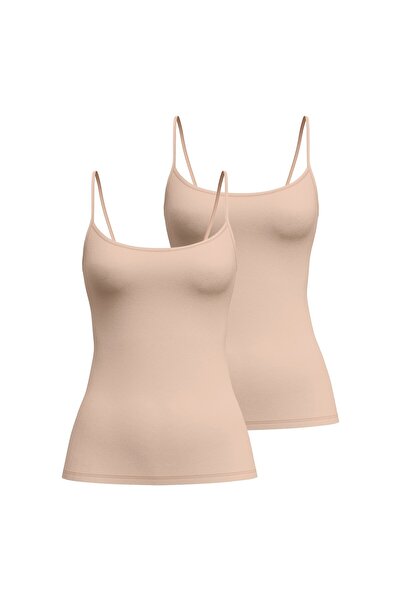 Calida Damen Spaghetti-Top 2er-Pack – Sleek Skin, Top, Silky Smooth, einfarbig