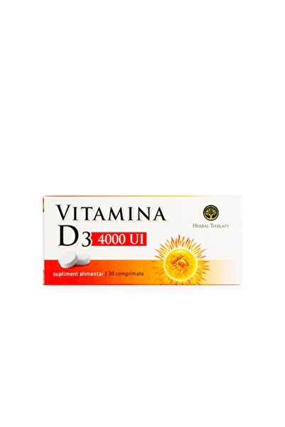 Herbal Therapy Vitamina D3 4000 UI, 30 tablete