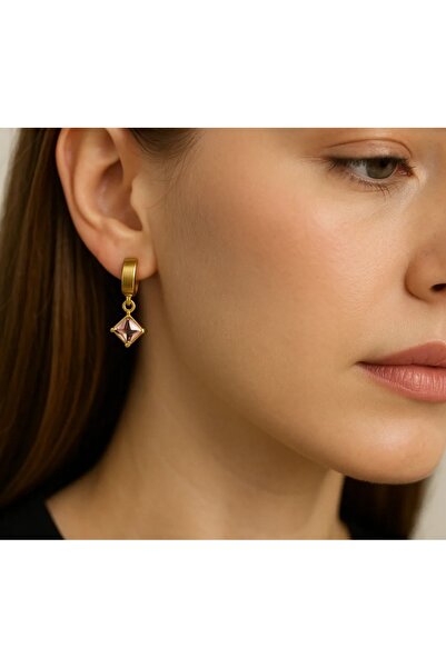 stainless steell حلق من الفولاذ على شكل منشور مقطوع باللون الوردي