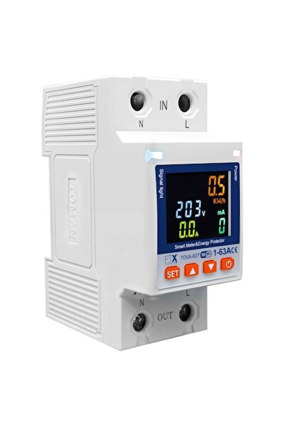 FUSIONTECHX Smart Meter 63A, 110–230V, WiFi, kWh