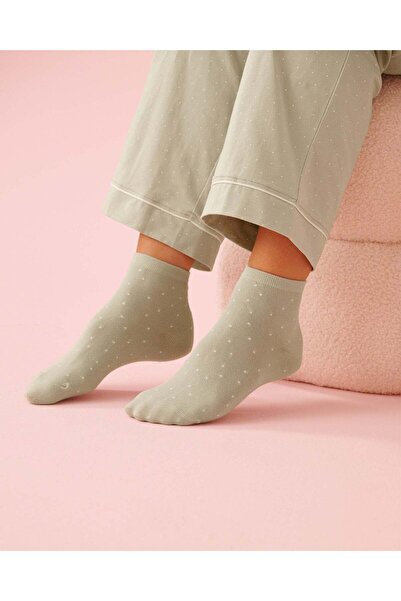 La Vie en Rose Polka Dot Ribbed Socks