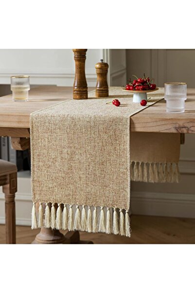 Arabest Beige tablecloth, burlap linen style country farmhouse tablecloth