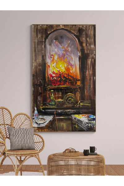 Simurg Sanatevi Pencere Önünde Gün Yağlı Boya Tablosu