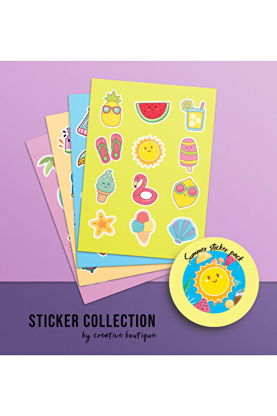 CREATIVE BOUTIQUE stickers SUMMER pack - collection of 24 themed stickers SUM...