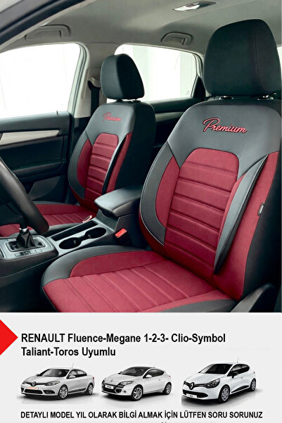 GM-DESIGN Premium Series Luxury Linen Car Seat Cover (Renault Fluence-Megan 1...