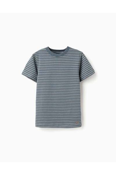 Ziddy SS TSHIRT JACQUARD, DARK BLUE, 6/7