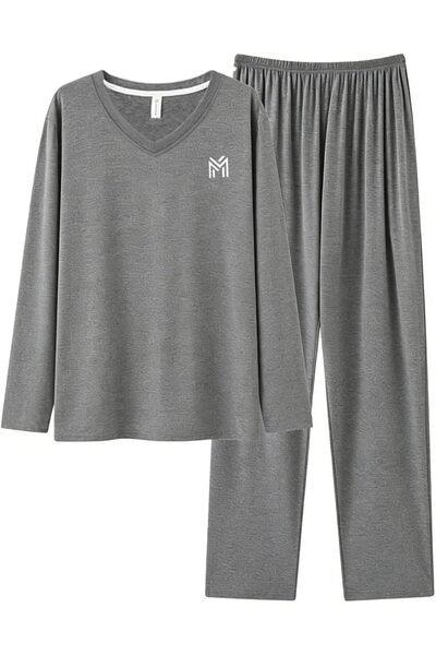 casme Mens Loungewear Sets Pajamas Set Soft Sleepwear Family Night Wear