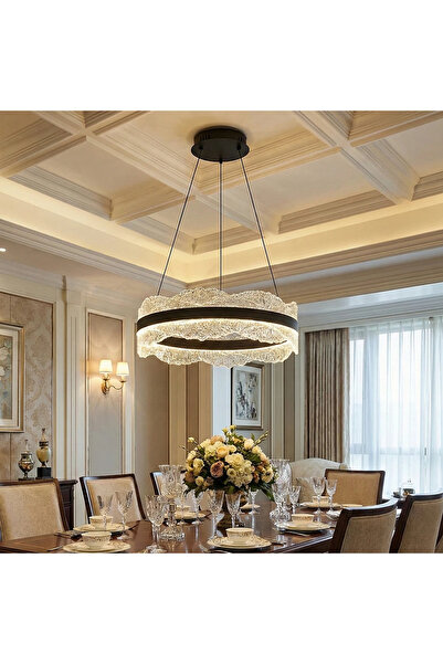 Hammer Modern black chandelier with 3 lights, 55 watts, 400 mm size