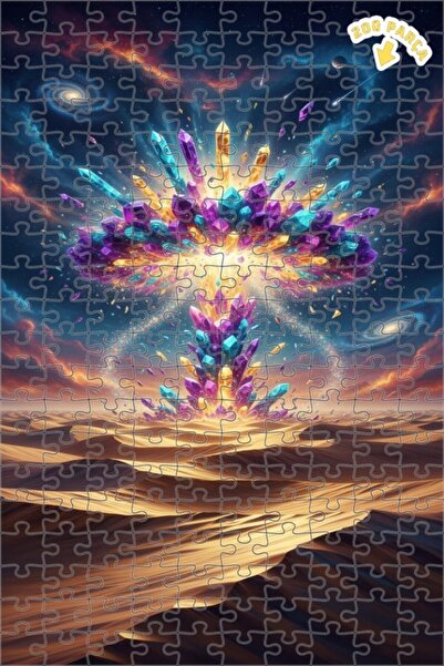 Teona Ahşap لغز خشبي ذو طبقتين من كوزميك كريستال ديزرت بوبس، 200 قطعة، 25x35 سم