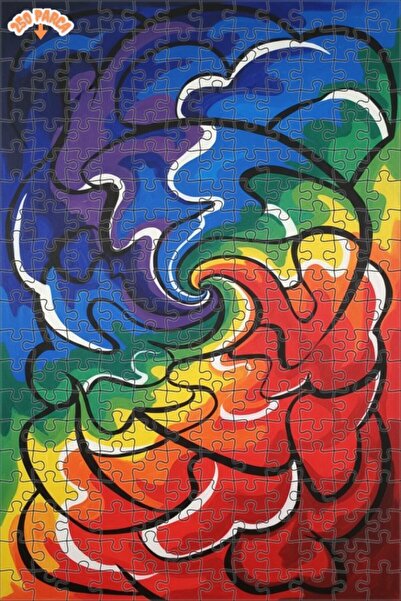 Teona Ahşap Rainbow Energy Oil Painting Lookalike Modern Double-Layer Framed ...
