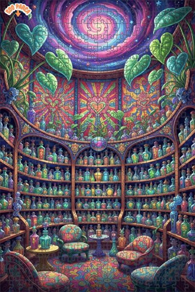 Teona Ahşap متجر الإكسير الغامض، لوحة خشبية مؤطرة بطبقتين بمظهر الطلاء الزيتي...