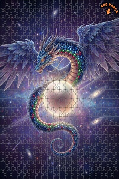 Teona Ahşap لغز خشبي مؤطر ذو طبقتين بتصميم لوحة زيتية لرحلة التنين الكونية، 4...