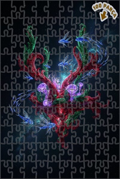 Teona Ahşap لغز خشبي بإطار مزدوج الطبقات بتصميم مخلوقات بحرية رائعة، 100 قطعة...