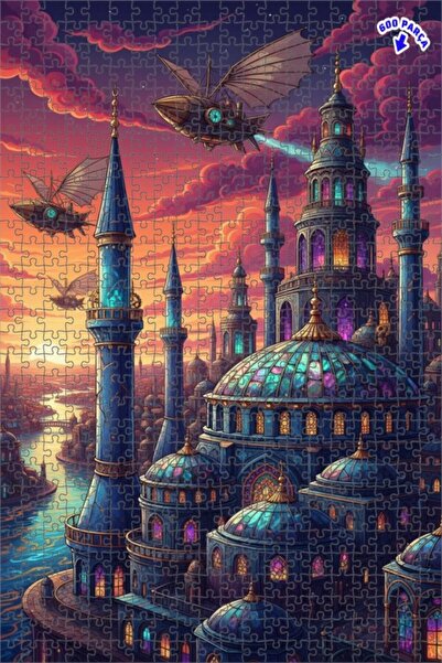 Teona Ahşap لغز خشبي مؤطر من طبقتين من سلسلة مدينة البخار الإمبراطورية 600 قط...