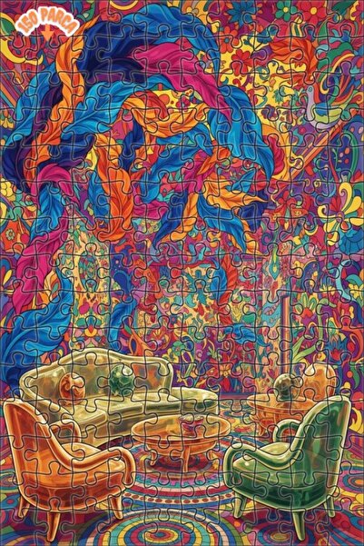 Teona Ahşap لغز خشبي ملون بتصميم فني بوهيمي من هيبنوتيك سالون، ذو طبقتين، 150...