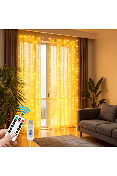 Generic أضواء رمضان، أضواء ستائرية، 200 مصباح LED، تعمل بمنفذ USB، زينة رمضان...