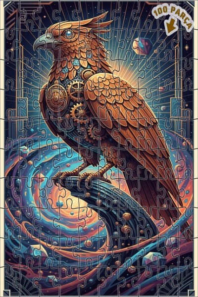 Teona Ahşap لغز خشبي مؤطر ذو طابقين من ميكانيكال وينجز آرت، 100 قطعة، 25x25