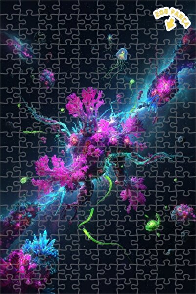 Teona Ahşap لغز غابة المرجان المجرية 200 قطعة 25x35