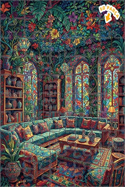 Teona Ahşap لغز خشبي مؤطر بطبقتين من ماجيكال فورست إرك، 50 قطعة، 15×25