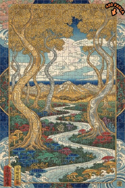 Teona Ahşap لغز خشبي مؤطر بطبقتين من ماركة ماجيكال فورست ريفر 400 قطعة 35×35