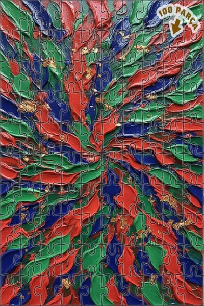 Teona Ahşap لغز خشبي بإطار مزدوج الطبقات 100 قطعة 25×25