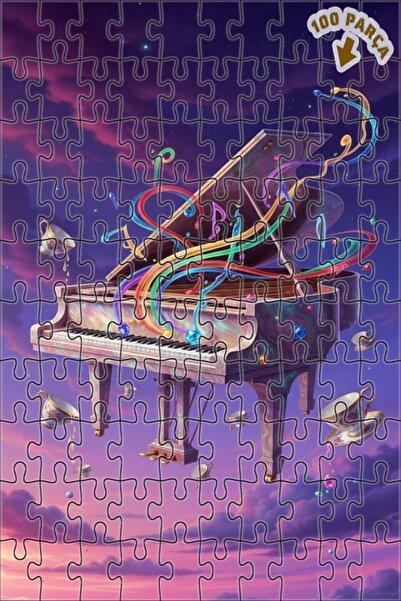 Teona Ahşap لغز خشبي مؤطر ذو طبقتين بتصميم لوحة زيتية لموسيقى سيمفونية البيان...