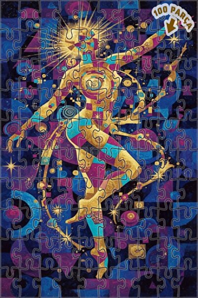 Teona Ahşap لغز خشبي مؤطر ذو طبقتين من جولدن لامبريزد دانسرز مودرن آرت، 100 ق...