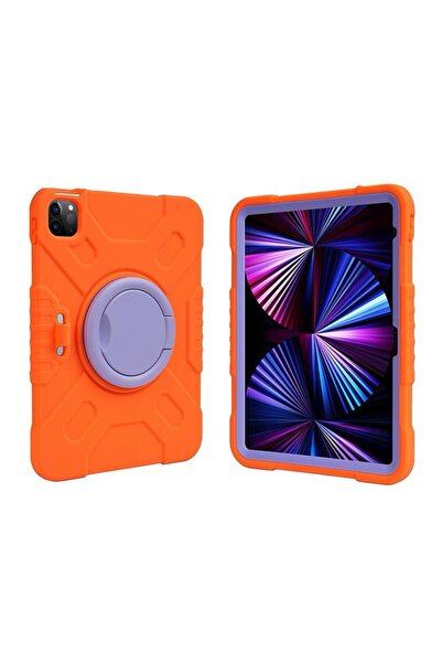 UnDePlus iPad Pro 11 4/3/2/1. Nesil Case with Strap, Silicone Handle, Ring, A...