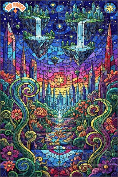 Teona Ahşap ألغاز خشبية رائعة على شكل شلالات كريستالية ذات طبقتين 150 قطعة مق...