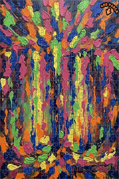 Teona Ahşap لغز خشبي على شكل شلال ملون بألوان زيتية 400 قطعة 35x35