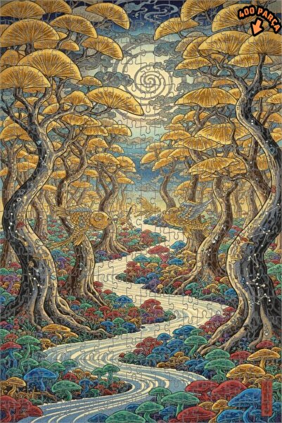 Teona Ahşap لغز خشبي ذو طبقتين من ماجيك فورست فيش فيرلز، 400 قطعة، 35x35 سم