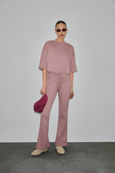 GRIMELANGE Prime Women's Organic Cotton Crew Neck Short Sleeve Oversized Crop...