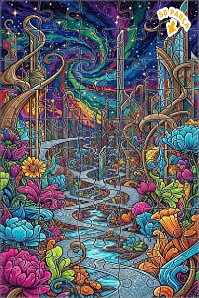 Teona Ahşap لغز خشبي مؤطر من طابقين من سايديكاليك دريم سيتي 50 قطعة 15x25