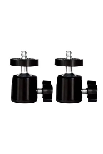 Choice قطعتان من محولات تثبيت الحامل ثلاثي القوائم برأس كروي صغير دوار مقاس 1...