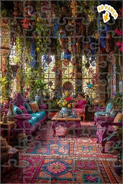 Teona Ahşap لغز خشبي بإطار مزدوج الطبقات من بوهيم آرت 50 قطعة 15x25