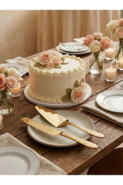 NoNameStore7 Cake spatula and knife set, Stainless steel, 26 cm