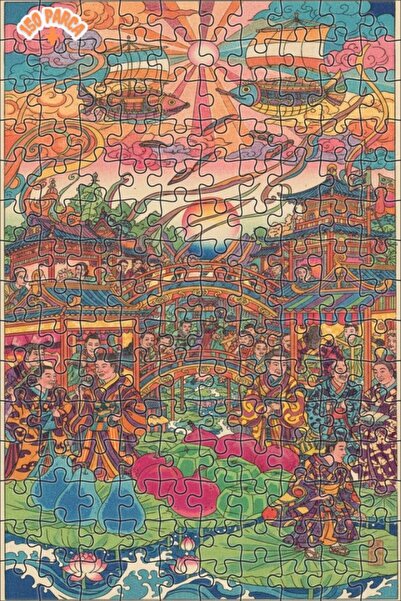 Teona Ahşap لغز خشبي ذو طبقتين على شكل سفن السمك من حكايات الشرق البعيد، 150 ...