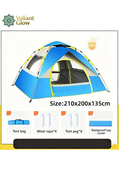 Valiant Glow خيمة تخييم خارجية تتسع لـ 4-5 أشخاص