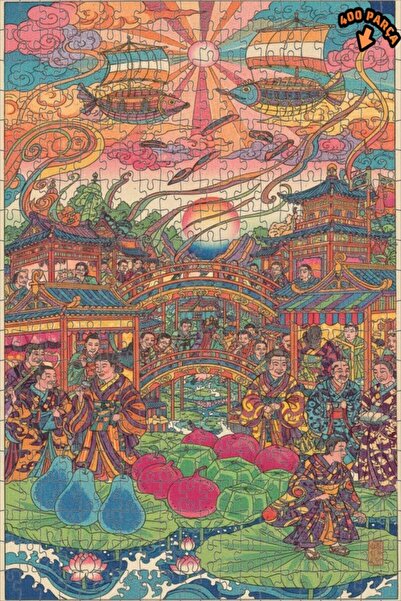 Teona Ahşap لغز خشبي ذو طبقتين على شكل سفن الأسماك من حكايات الشرق البعيد، 40...