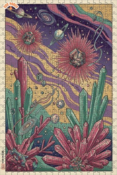 Teona Ahşap Crystal Galaxy Exploration Double Layer Framed Wooden Puzzle 500 ...