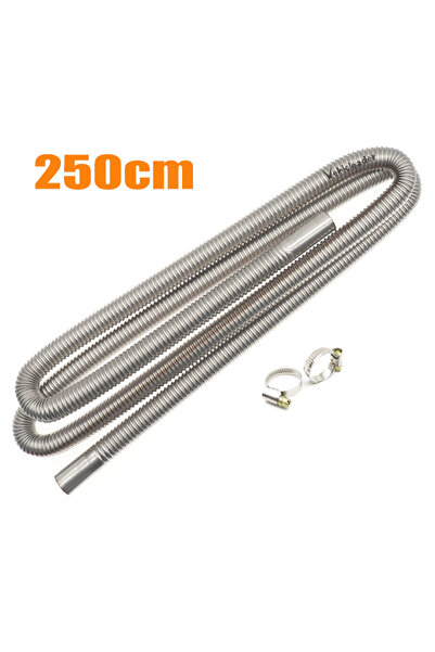 Choice7 250cm Length 60-200cm Dual-layer Car Heater Exhaust Pipe Stainless St...