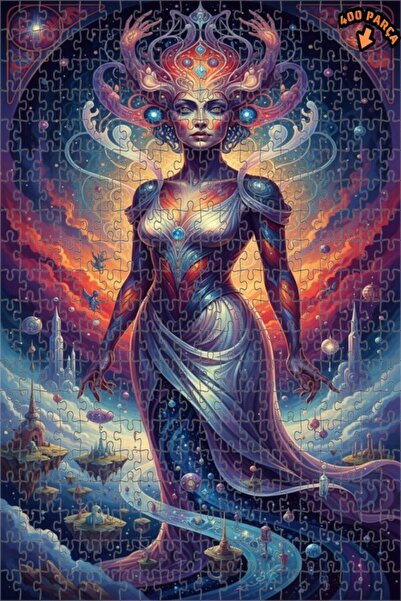 Teona Ahşap لغز خشبي بتصميم ملكة الكون الغامض بمظهر لوحة زيتية 400 قطعة 35x35