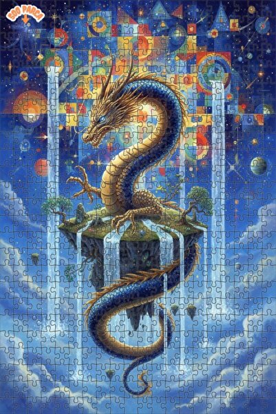 Teona Ahşap لغز خشبي بإطار مزدوج الطبقات من دراغون تيل، 500 قطعة، 50×30