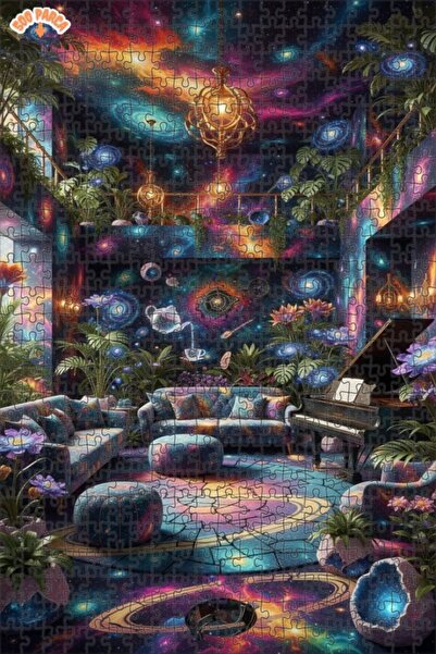 Teona Ahşap لغز خشبي مؤطر من هايال وورلد جالاكسي مكون من طابقين 500 قطعة 50x30