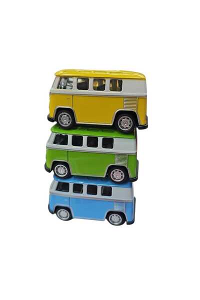 ASEEL Sturdy iron buses, 3 pieces, assorted