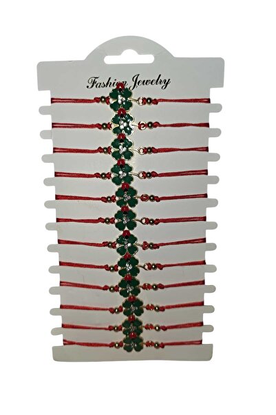 NoNameStore7 Set of 12 martisoras, Bracelet type, Adjustable size, Red string
