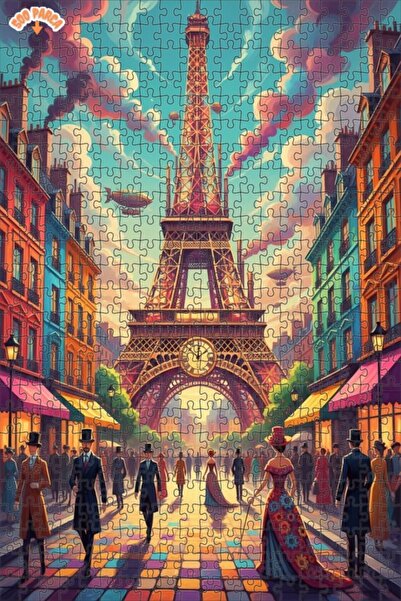 Teona Ahşap Fairytale Paris Dream Oil Painting Lookalike Double Layer Framed ...